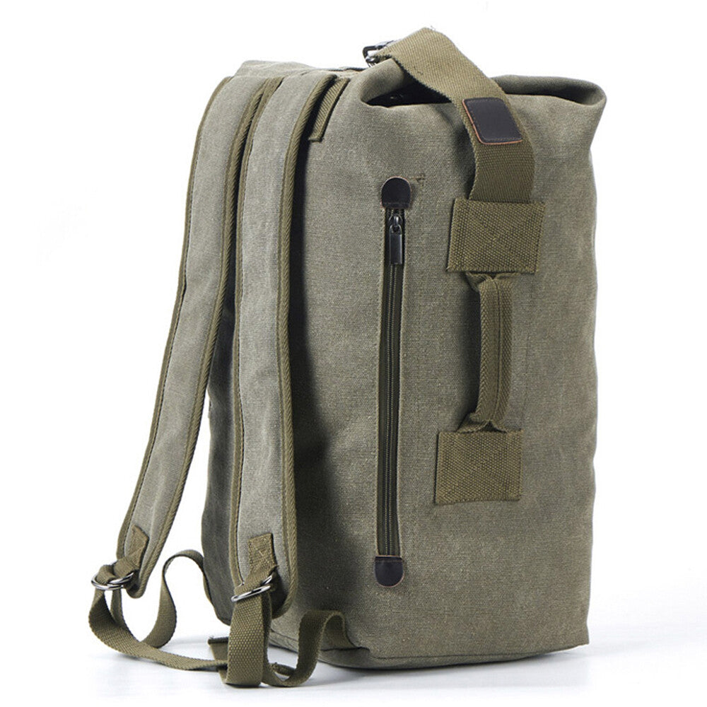 Men'S Outdoor Sports Bag Rucksack Canvas Backpacks School Bag Hiking Travel Back