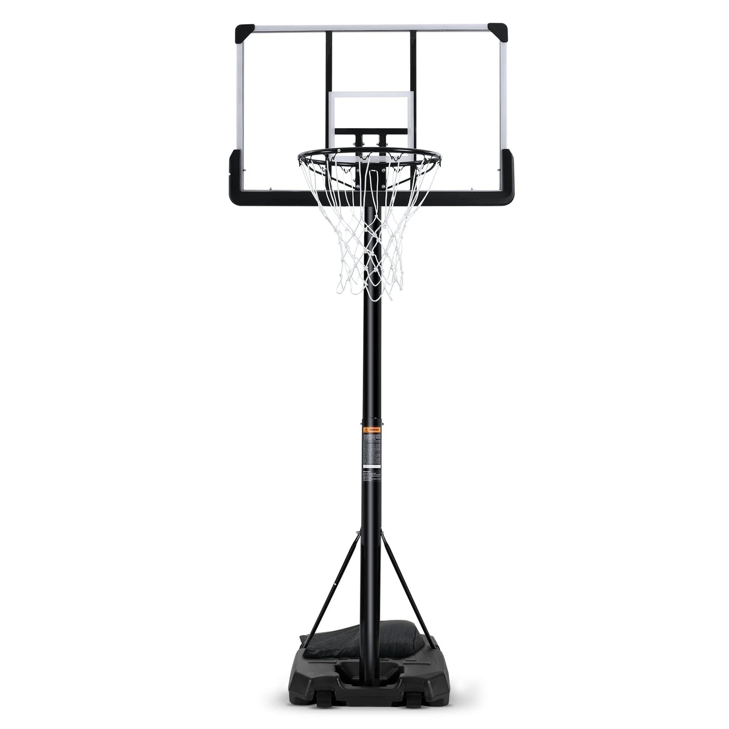 Portable Basketball Hoop Goal Basketball Hoop System Height Adjustable 7 Ft. 6 In..10 Ft. with 44 Inch Indoor Outdoor PVC Backboard Material