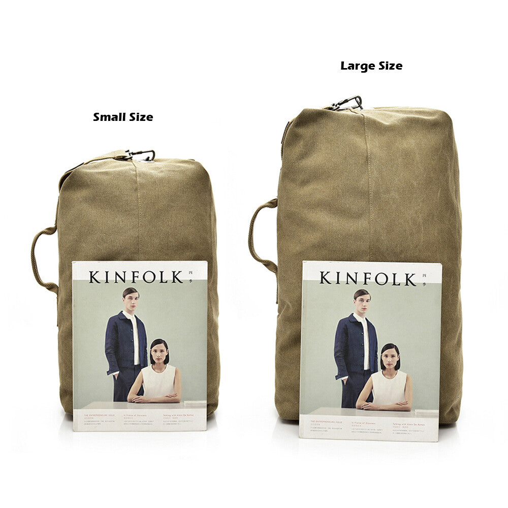 Men'S Outdoor Sports Bag Rucksack Canvas Backpacks School Bag Hiking Travel Back