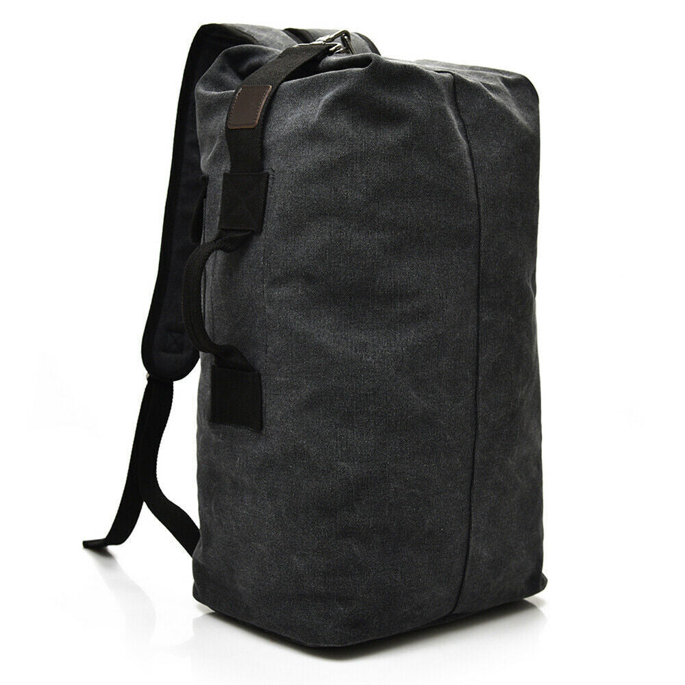 Men'S Outdoor Sports Bag Rucksack Canvas Backpacks School Bag Hiking Travel Back