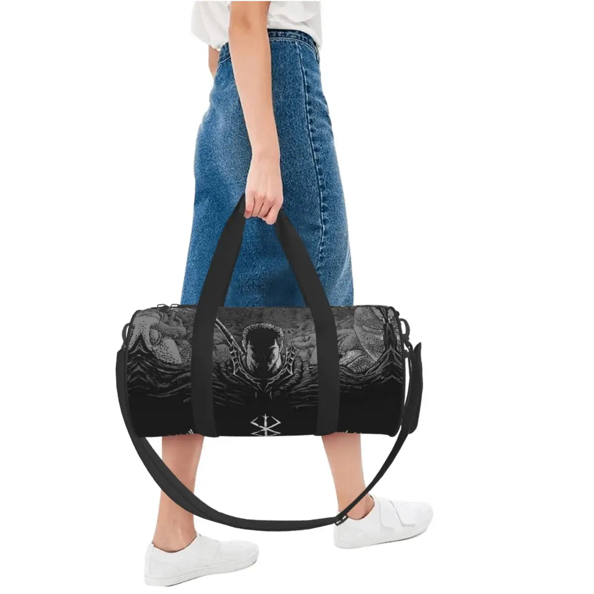 Gym Bag Japanese Anime Bereserk Sports Bag with Shoes Men'S Waterproof Custom Handbag Graphic Swimming Fitness Bag