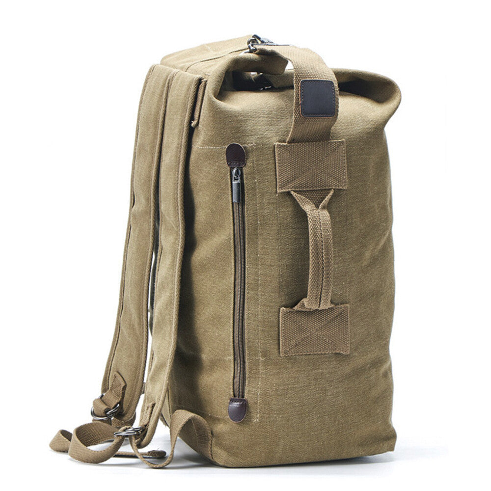 Men'S Outdoor Sports Bag Rucksack Canvas Backpacks School Bag Hiking Travel Back
