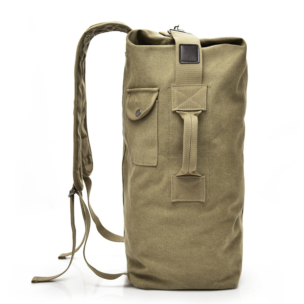 Men'S Outdoor Sports Bag Rucksack Canvas Backpacks School Bag Hiking Travel Back