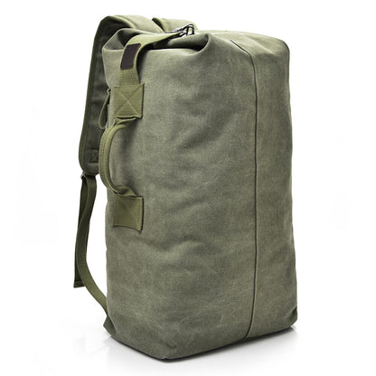 Men'S Outdoor Sports Bag Rucksack Canvas Backpacks School Bag Hiking Travel Back