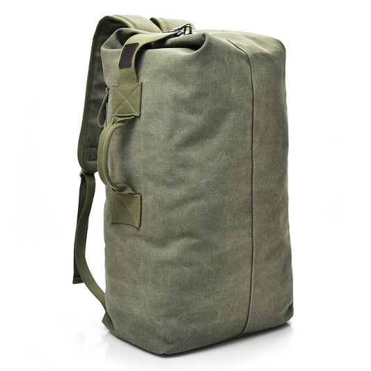 Men'S Outdoor Sports Bag Rucksack Canvas Backpacks School Bag Hiking Travel Back