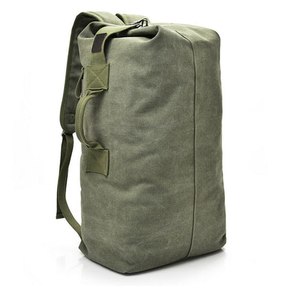 Men'S Outdoor Sports Bag Rucksack Canvas Backpacks School Bag Hiking Travel Back