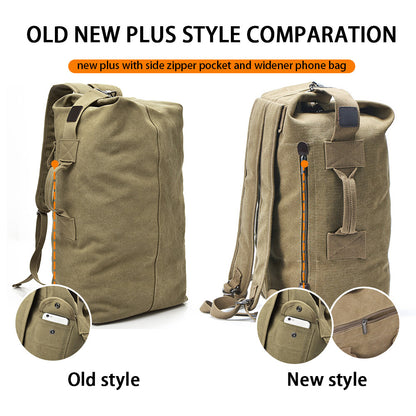 Men'S Outdoor Sports Bag Rucksack Canvas Backpacks School Bag Hiking Travel Back