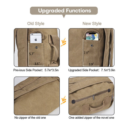 Men'S Outdoor Sports Bag Rucksack Canvas Backpacks School Bag Hiking Travel Back